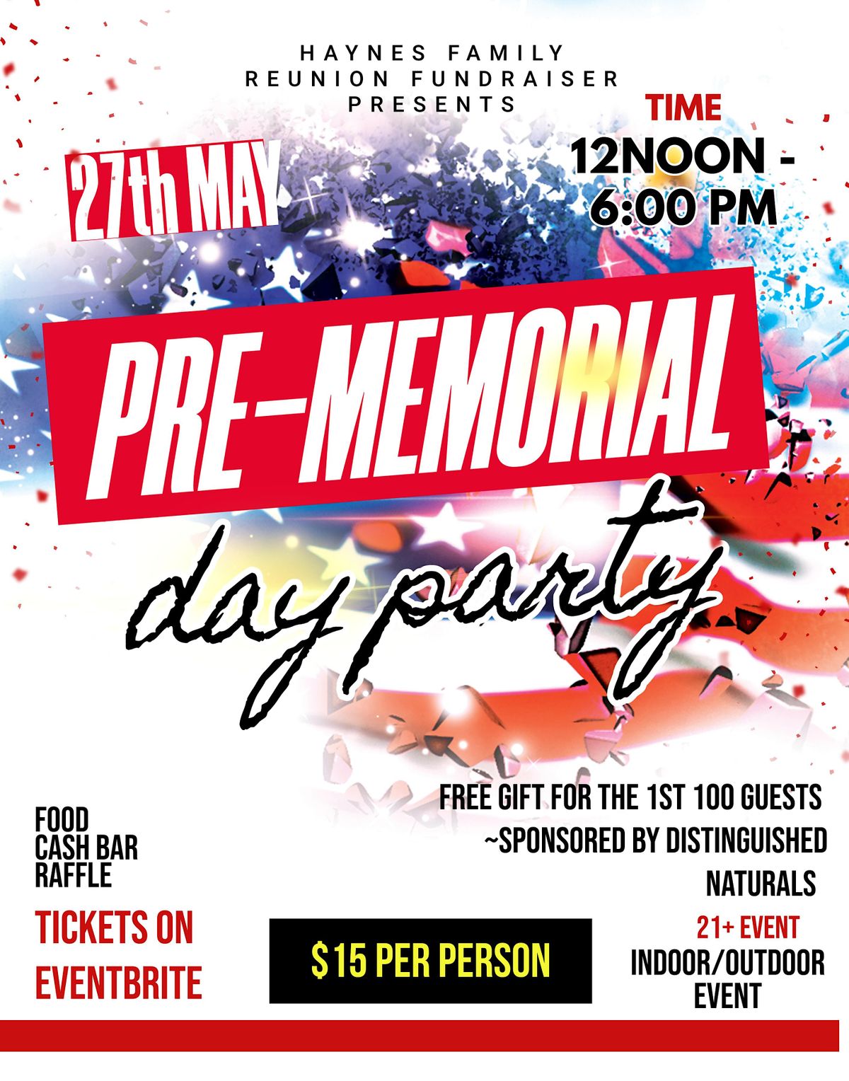 PREMEMORIAL DAY PARTY, Colin Powell Amvets Post 910, Detroit, May 27