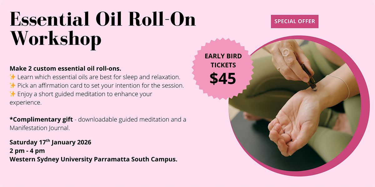 Essential Oil Roll-On Workshop, 17 January | Event in Parramatta | AllEvents