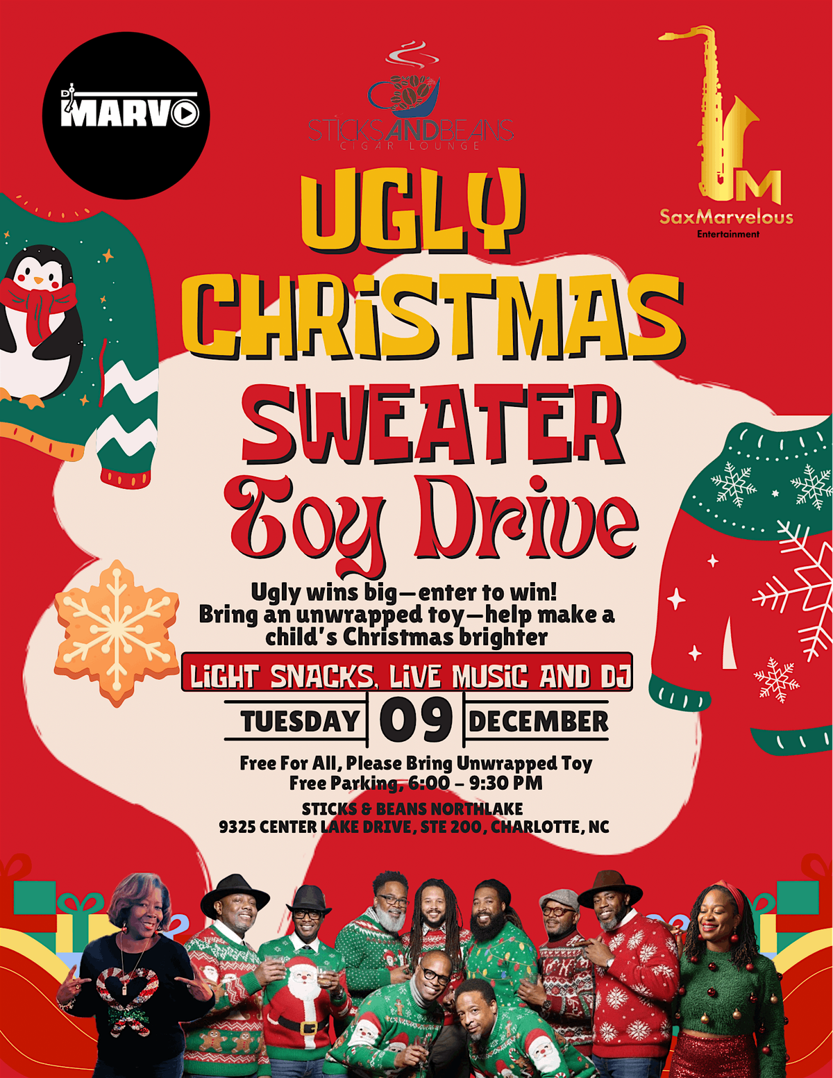 Holiday Turn-Up: Ugly Sweater Toy Drive | Event in Charlotte | AllEvents