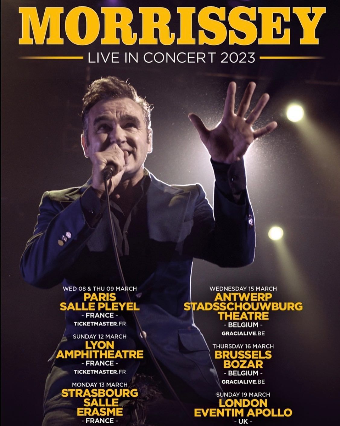 Morrissey Antwerpen Tickets, 16 June | Event in Antwerpen | AllEvents