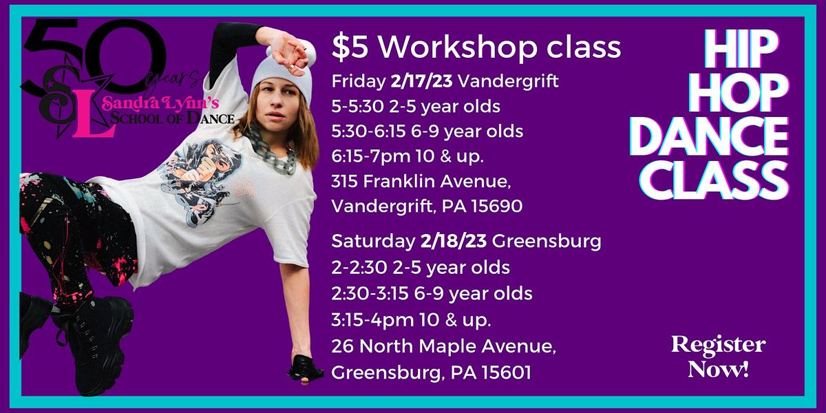 5 Hip Hop Vandergrift PA, 315 Franklin Ave, Vandergrift, 17