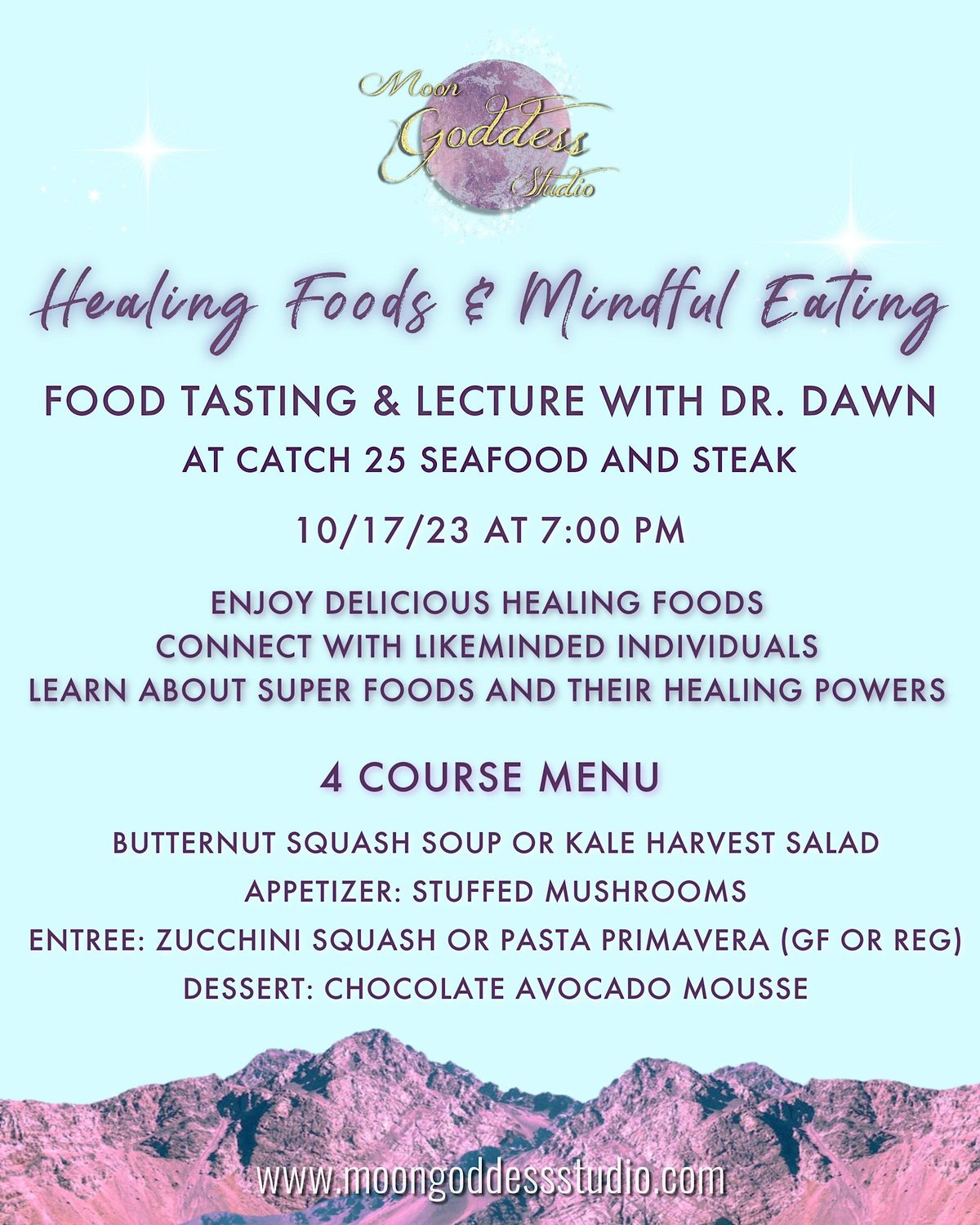 4 Course Food Tasting & Lecture with Dr. Dawn Healing Powers of Food