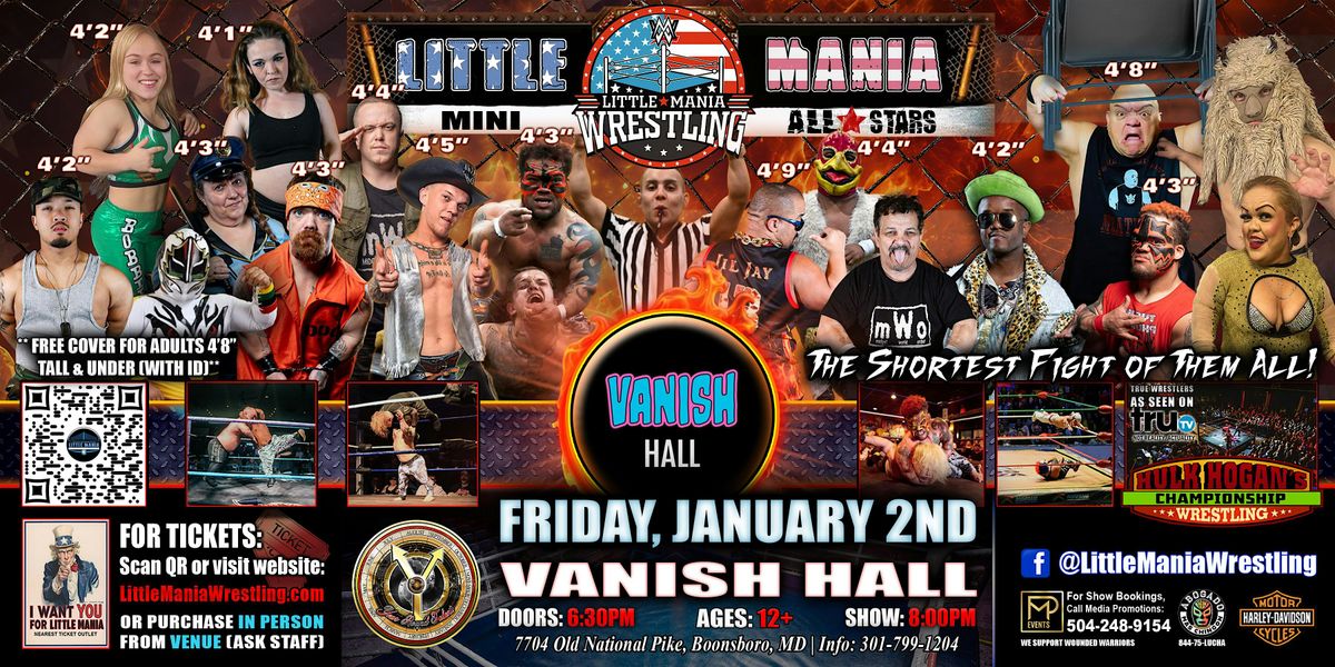 Boonsboro, MD - Little Mania Mini Wrestling @  Vanish Hall, 2 January | Event in Boonsboro | AllEvents