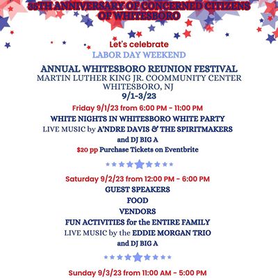 ANNUAL WHITESBORO REUNION FESTIVAL, Martin Luther King Community Center ...