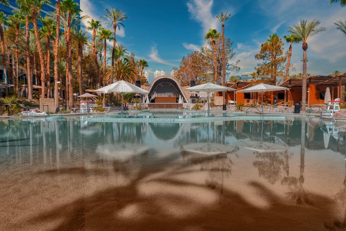 ELIA BEACH CLUB Sandy Beach Las Vegas Pool Party, Virgin Hotels Las