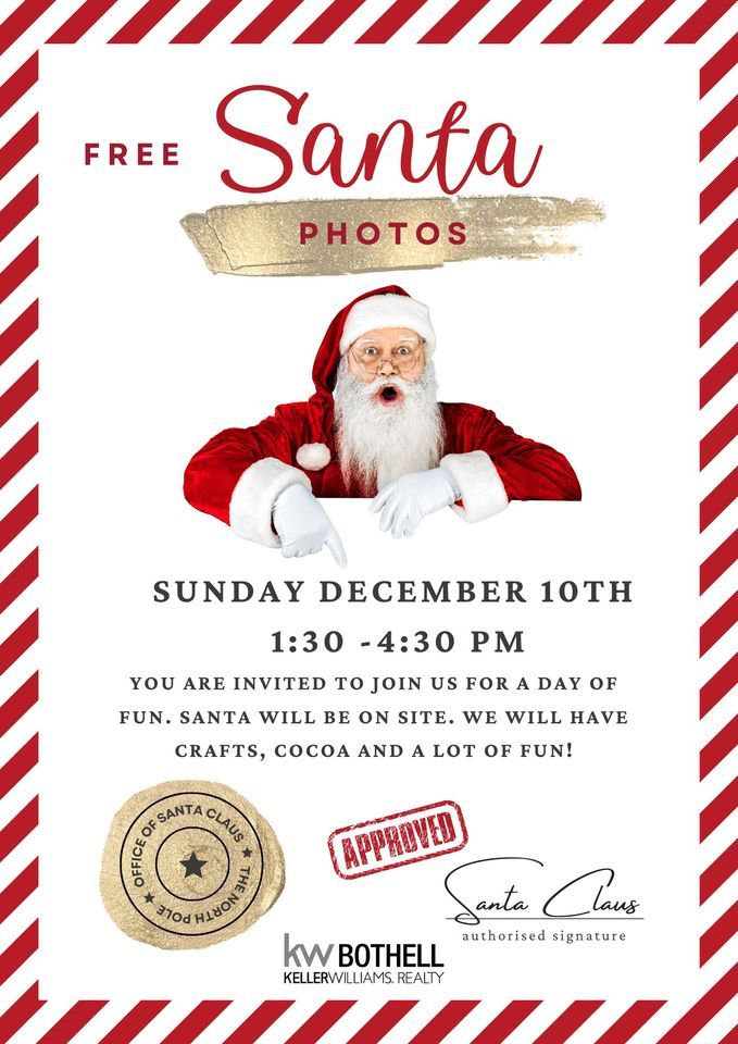 Free Photos with Santa, Keller Williams Realty Bothell, December 10