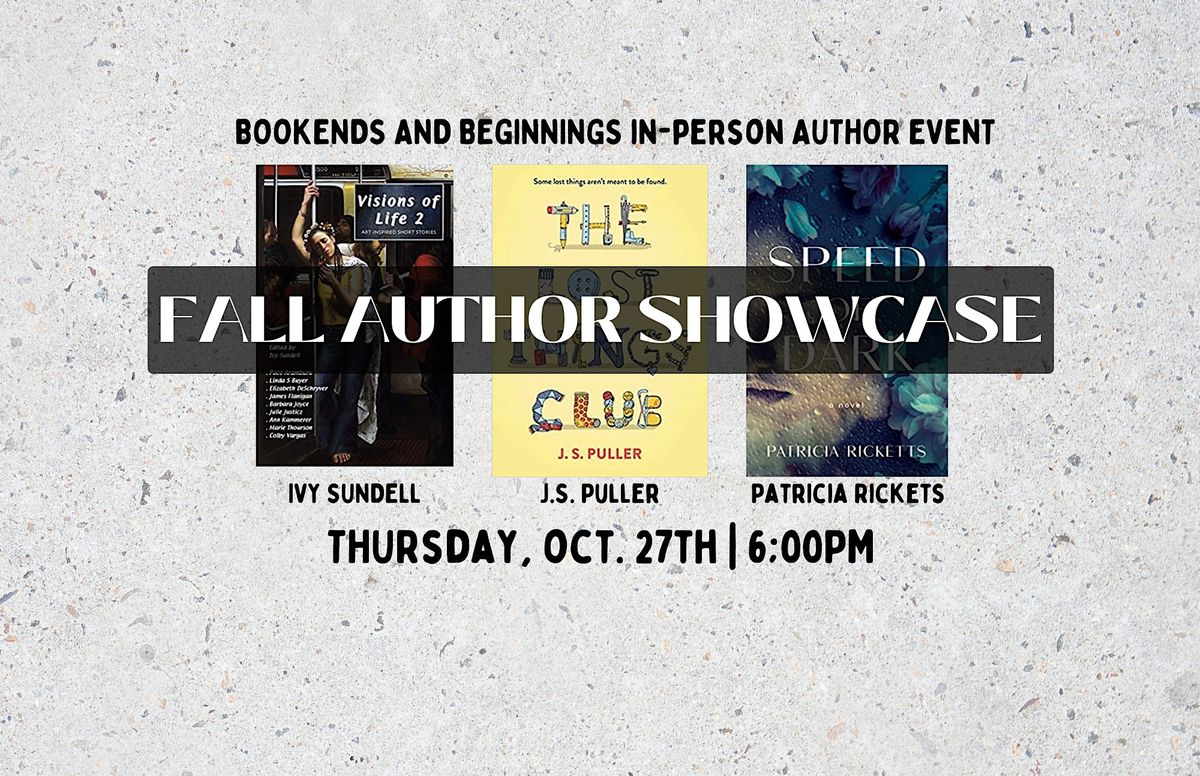 Fall Author Showcase with Ivy Sundell, Patricia Rickets, and J.S