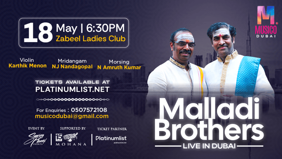Malladi Brothers Live in Dubai | Event in Dubai | AllEvents