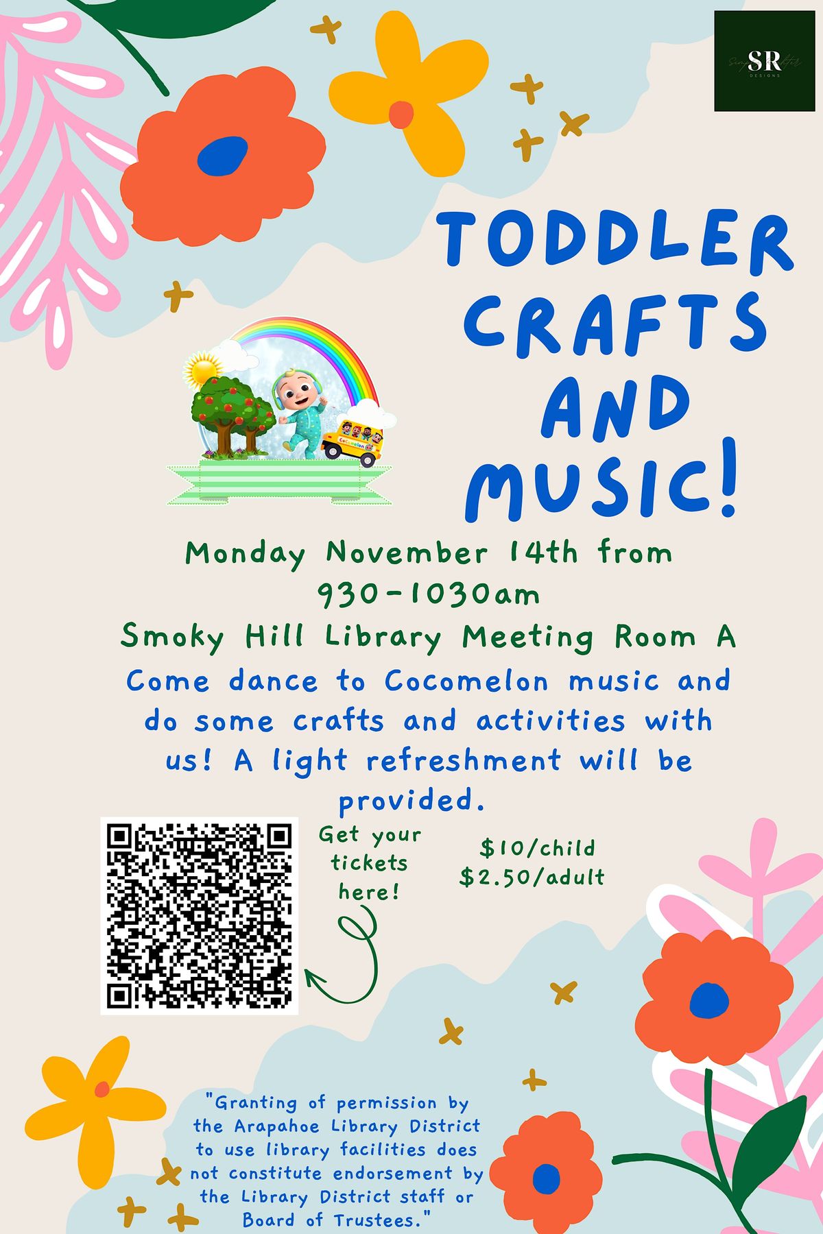 Toddler Crafts and Activities with Cocomelon Music!, Smoky Hill Library  (Arapahoe Libraries), Centennial, November 14 2022 | AllEvents.in