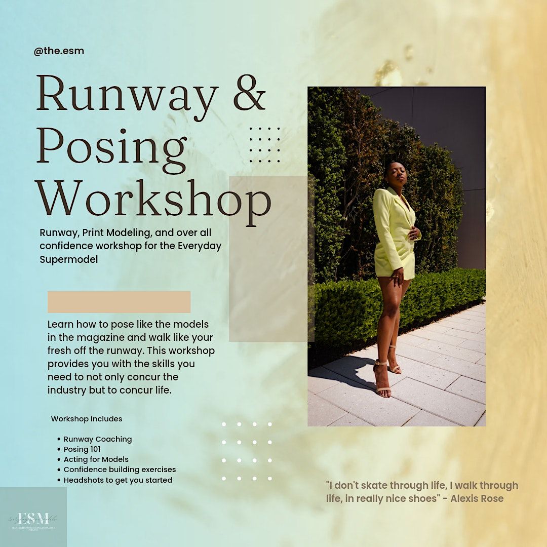 Fashion Modeling and Posing Workshop, Charlotte, 12 June 2023 ...
