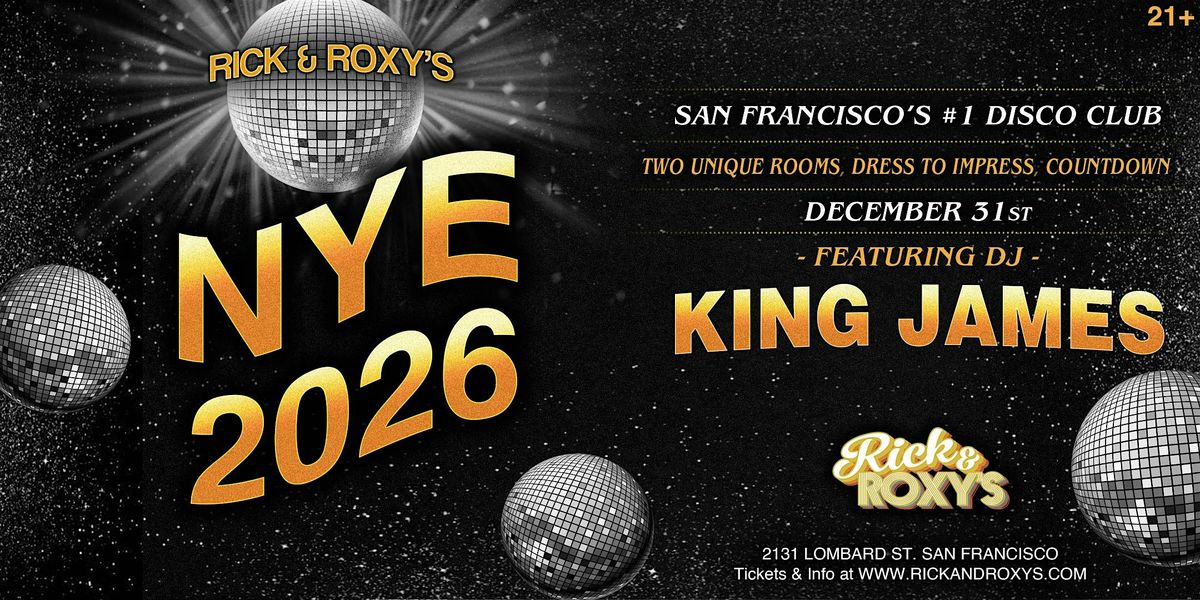 Disco Fever New Years Eve San Francisco 2026 @ Rick & Roxy's, 31 December | Event in San Francisco | AllEvents