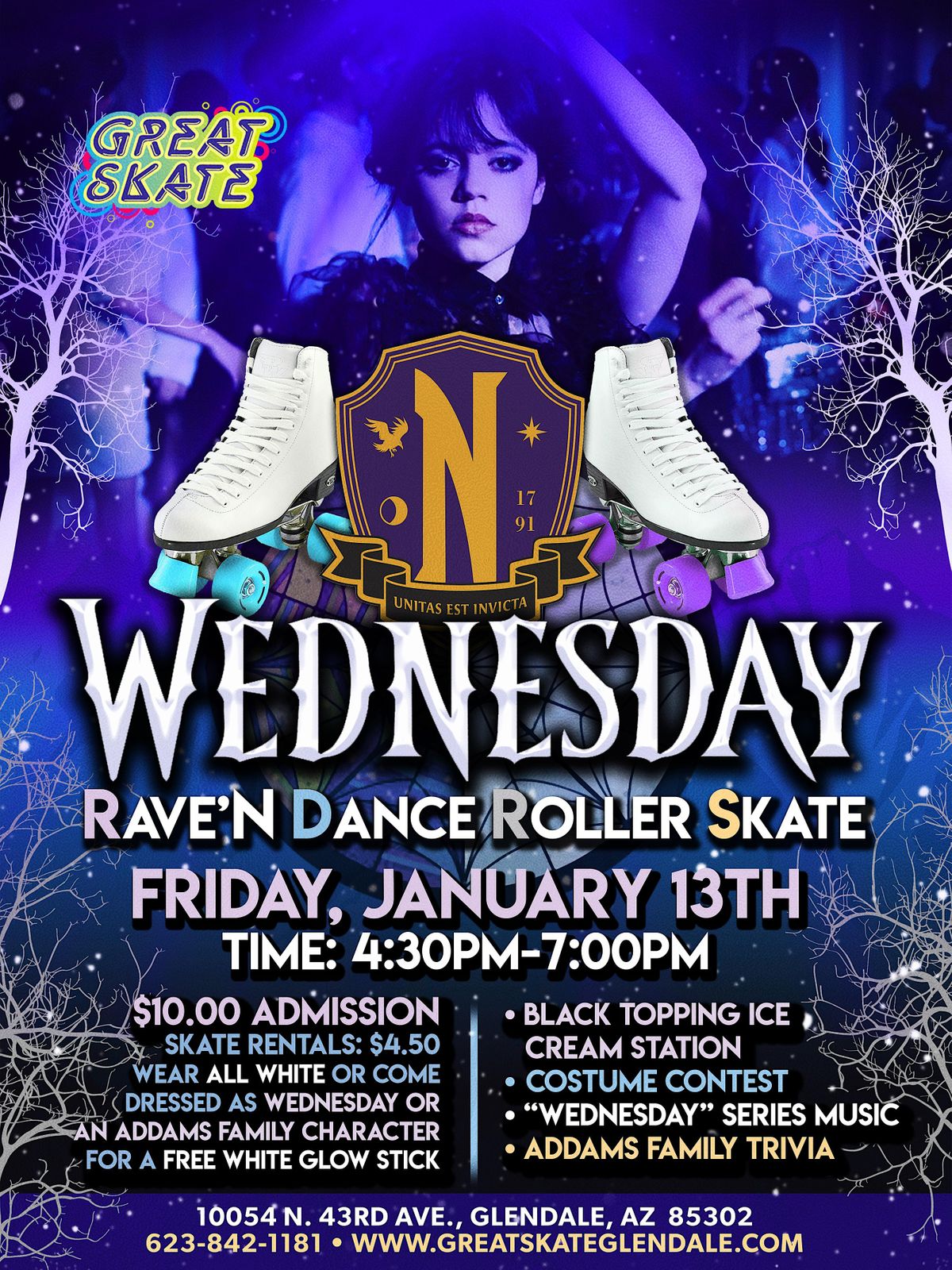 Wednesdays Raven Dance Skate Party Great Skate Glendale January 13 wednesdays-raven-dance-skate-party-great-skate-glendale-january-13