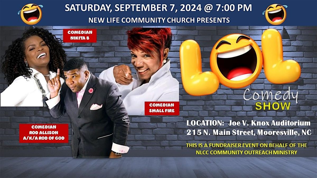 NLCC LOL Comedy Show, Joe V. Knox Auditorium, Mooresville, 7 September