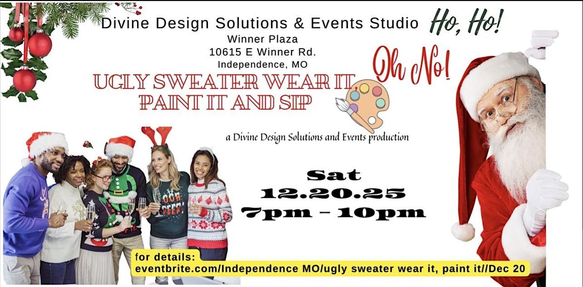 Ugly Sweater, Wear it, Paint It and Sip, 20 December | Event in Independence | AllEvents