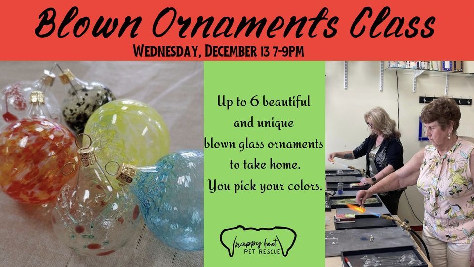 Blown Glass Ornaments Class with Glaskolben , 3276 E Jolly Road Lansing, MI, December 13 2023