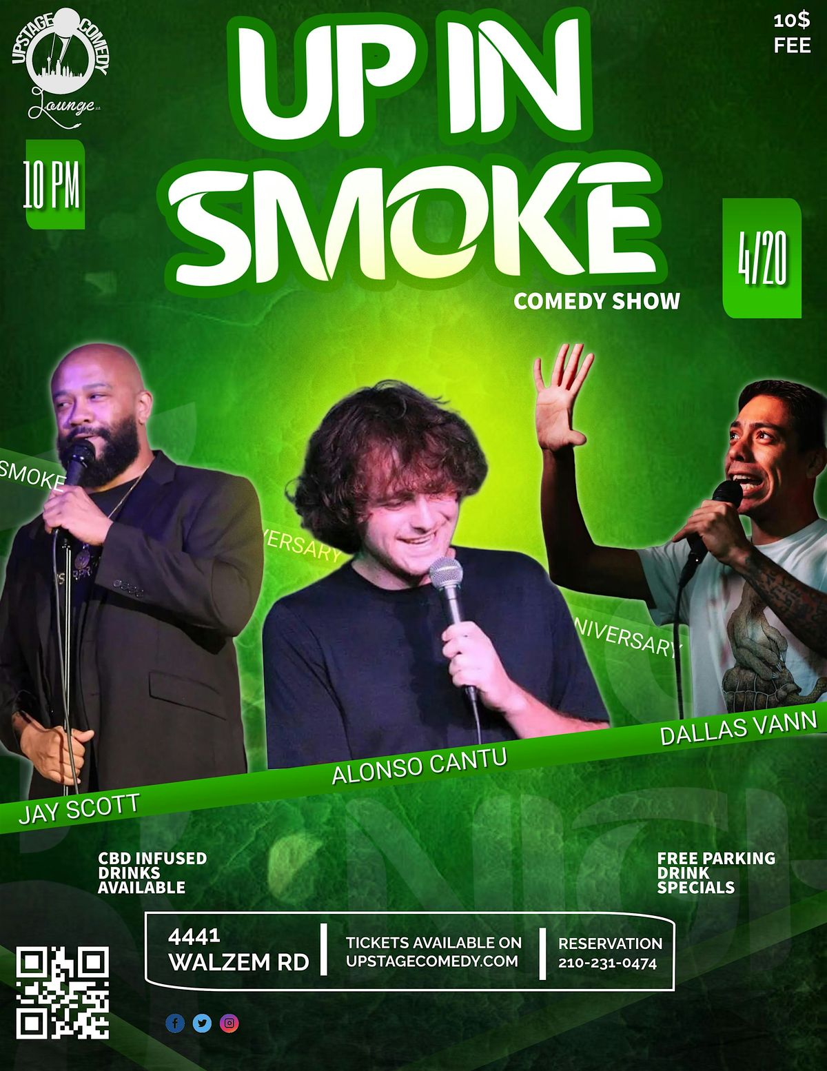 Up In Smoke Comedy Show (4/20 Show), 4441 Walzem Rd,