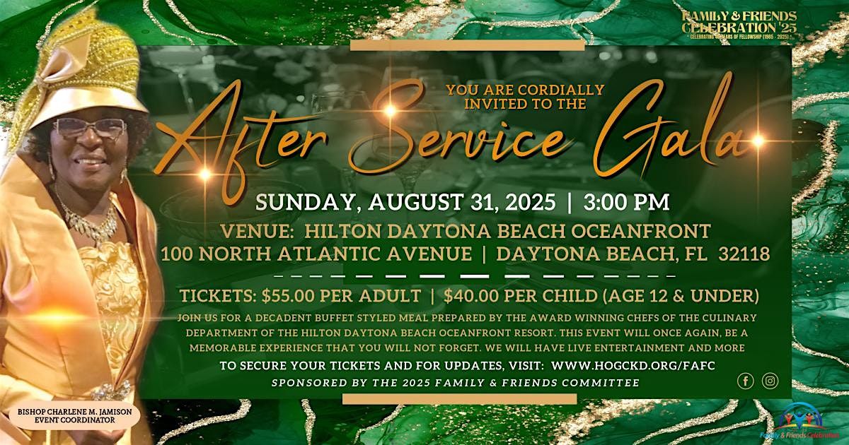 2025 AFTER SERVICE GALA, 31 August | Event in Daytona Beach | AllEvents