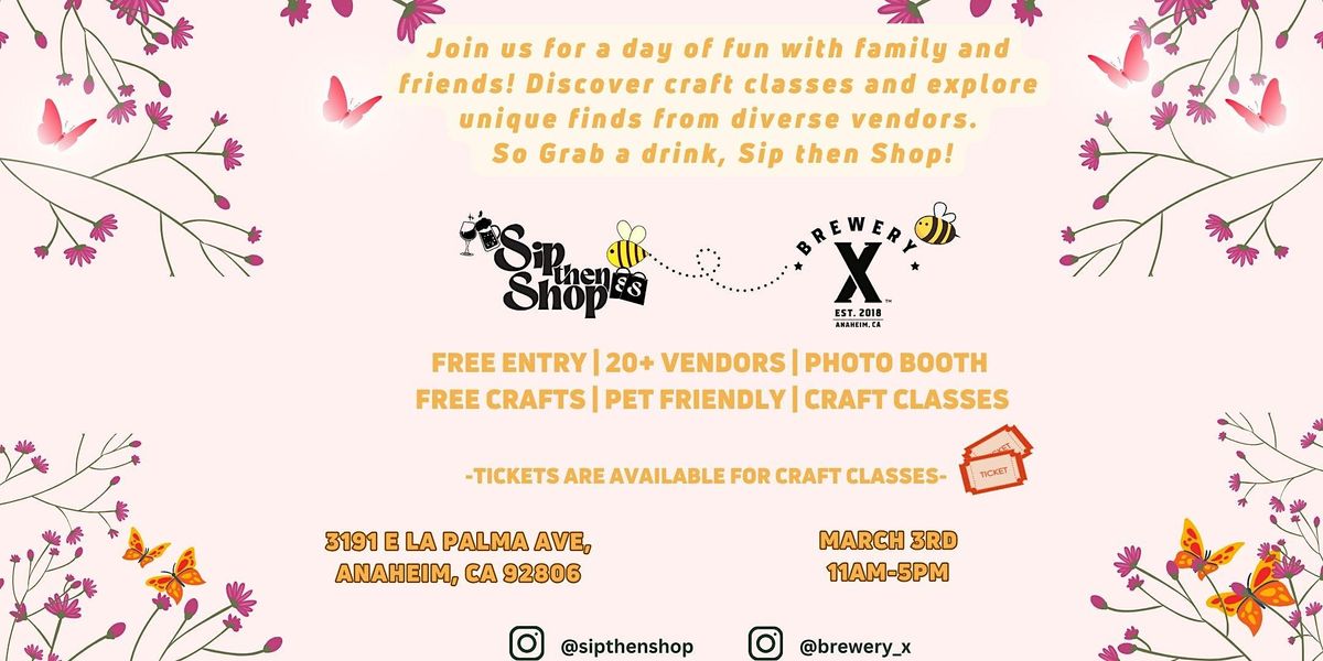 Were sippin then shoppin Brewery X in Anaheim, Brewery X, 3191 East