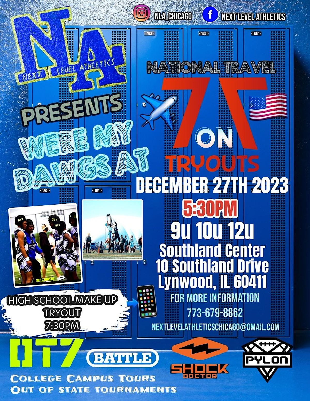 NLA YOUTH / HS 7V7 TRYOUTS, Southland Center, HoChunk Nation, Lynwood