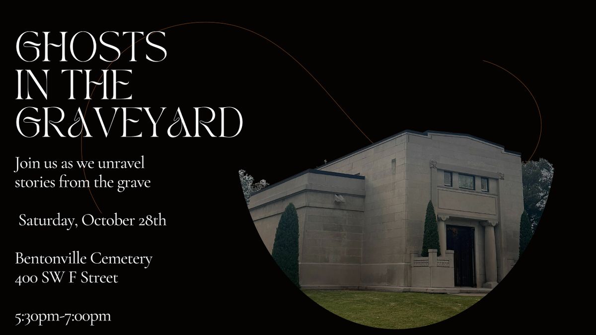 Ghosts in the graveyard, Bentonville Cemetery, 28 October 2023