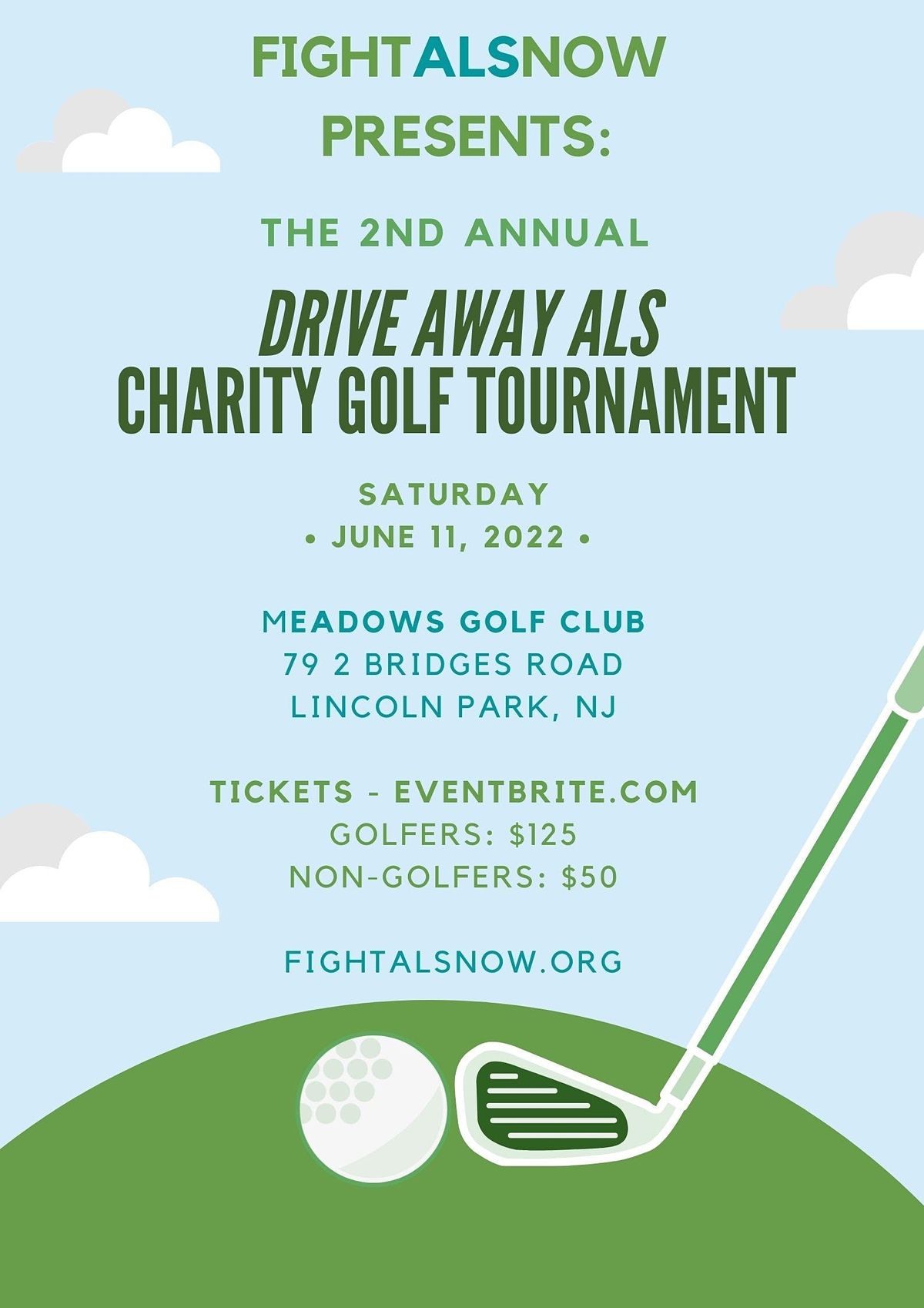 The 2nd Annual Drive Away ALS Charity Golf Tournament, Meadows Golf