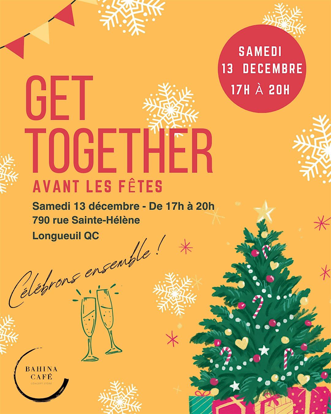 Le Bahina Café vous invite à son Repas de Noël!, 13 December | Event in Longueuil | AllEvents