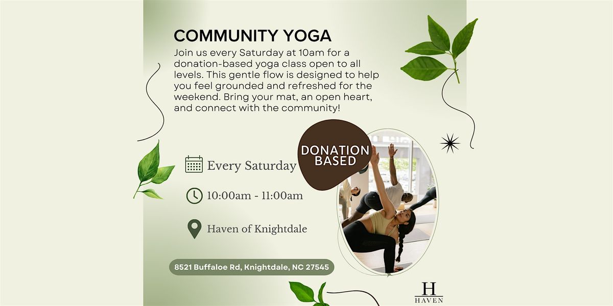 Community Yoga: Donation Based | Event in Knightdale | AllEvents