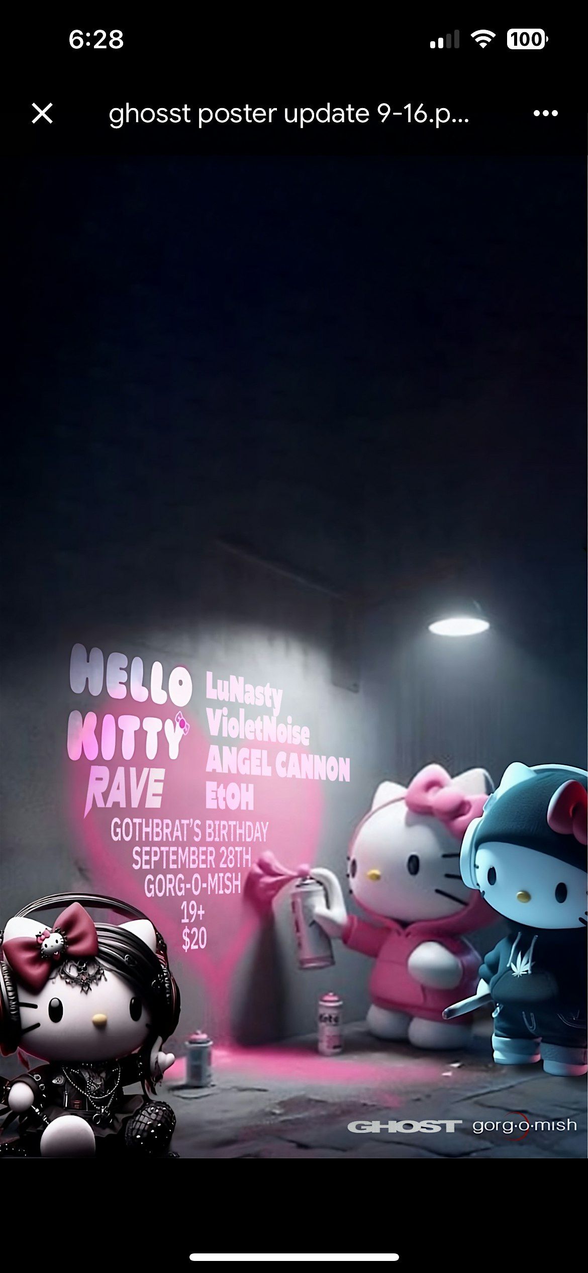 Hello Kitty Rave, Gorg-O-Mish Afterhours, Vancouver, 28 September to 29 ...