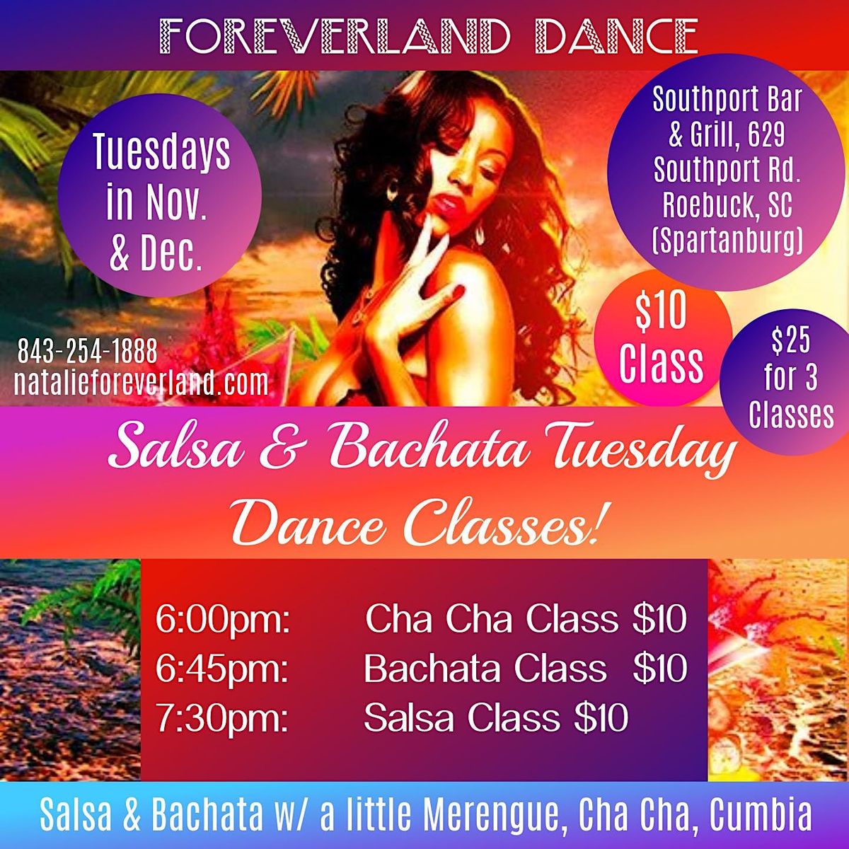 Salsa & Bachata Tuesday Dance Classes, Shipwreck Cove Water Park