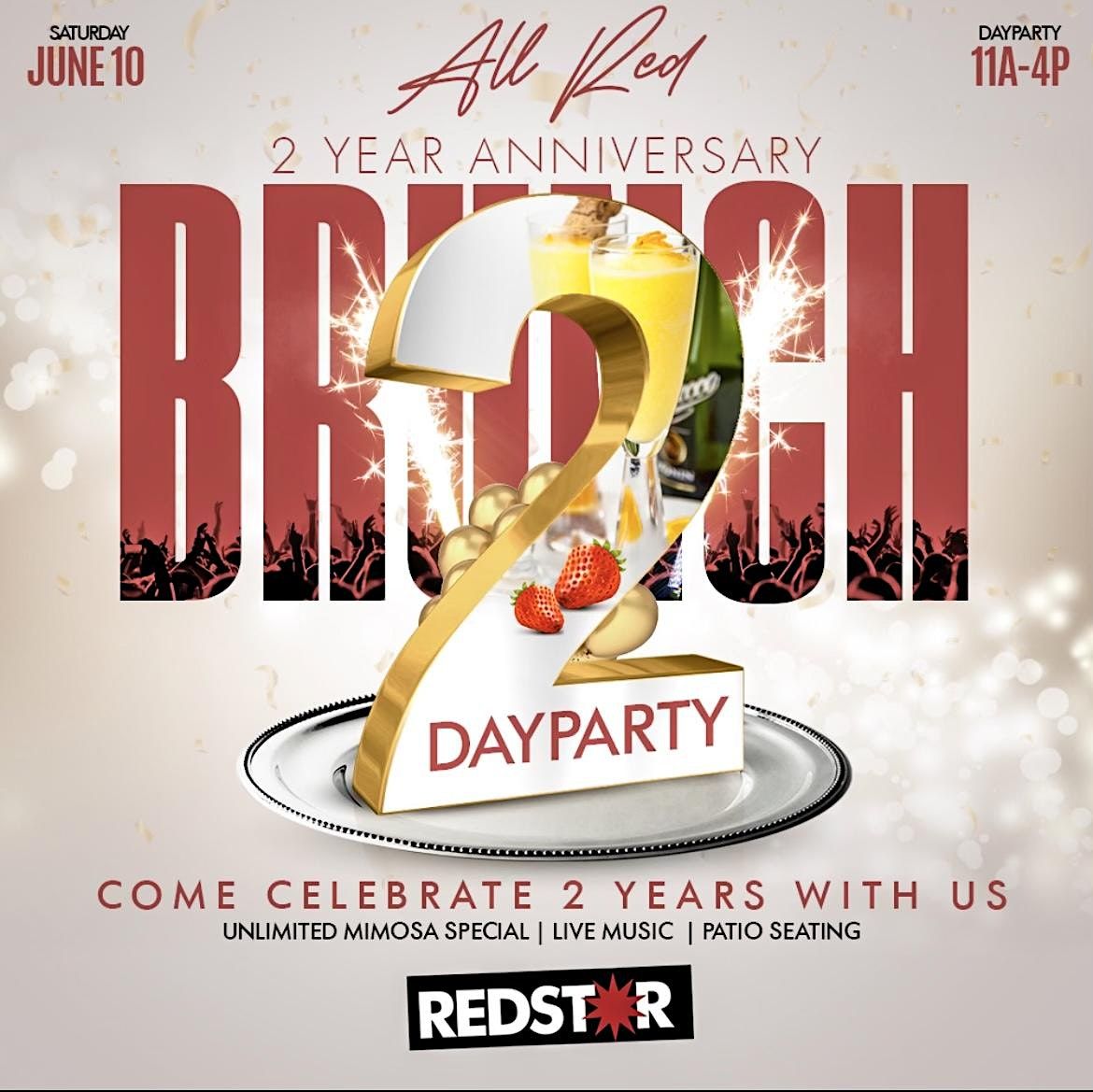 ALL RED 2 YEAR ANNIVERSARY BRUNCH, Red Star Matteson, June 10 2023 AllEvents.in