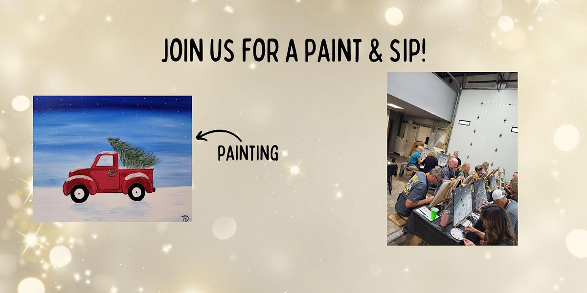 Paint & Sip Christmas Truck, Knuckle Puck Brewing, Longmont, December