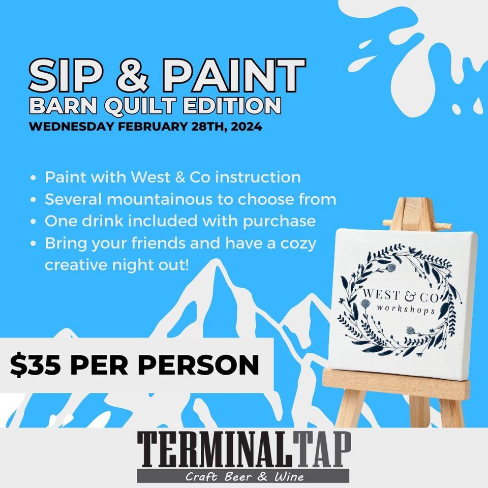 Sip & Paint Barn Quilt Edition, Terminal Tap, Greensboro, 28 February