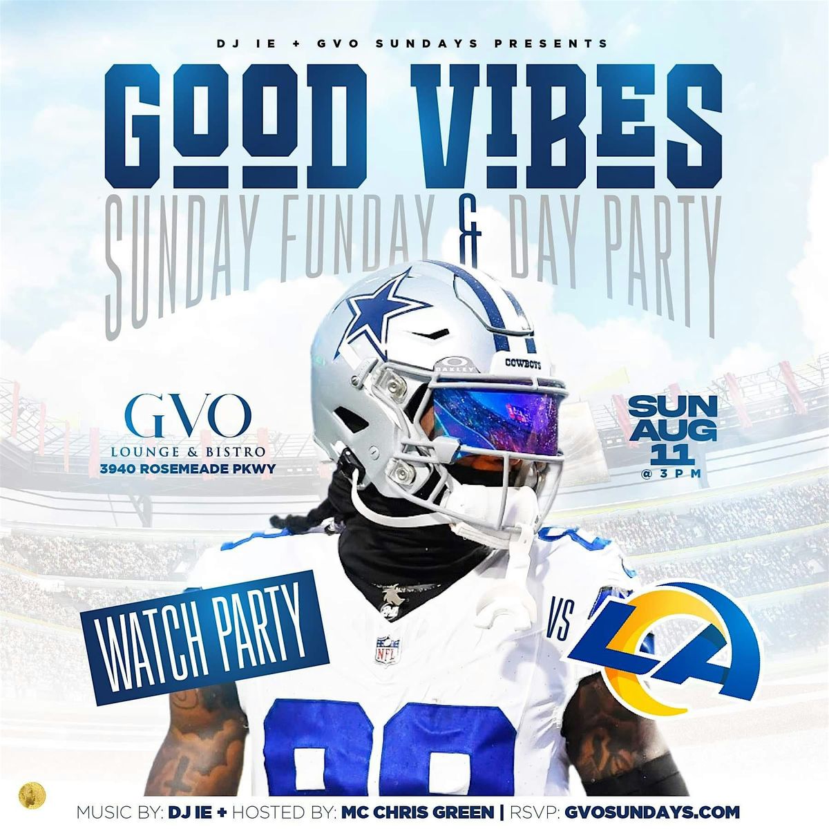 Good Vibes Sunday FunDay, GVO Lounge & Bistro, Dallas, 17 September to ...