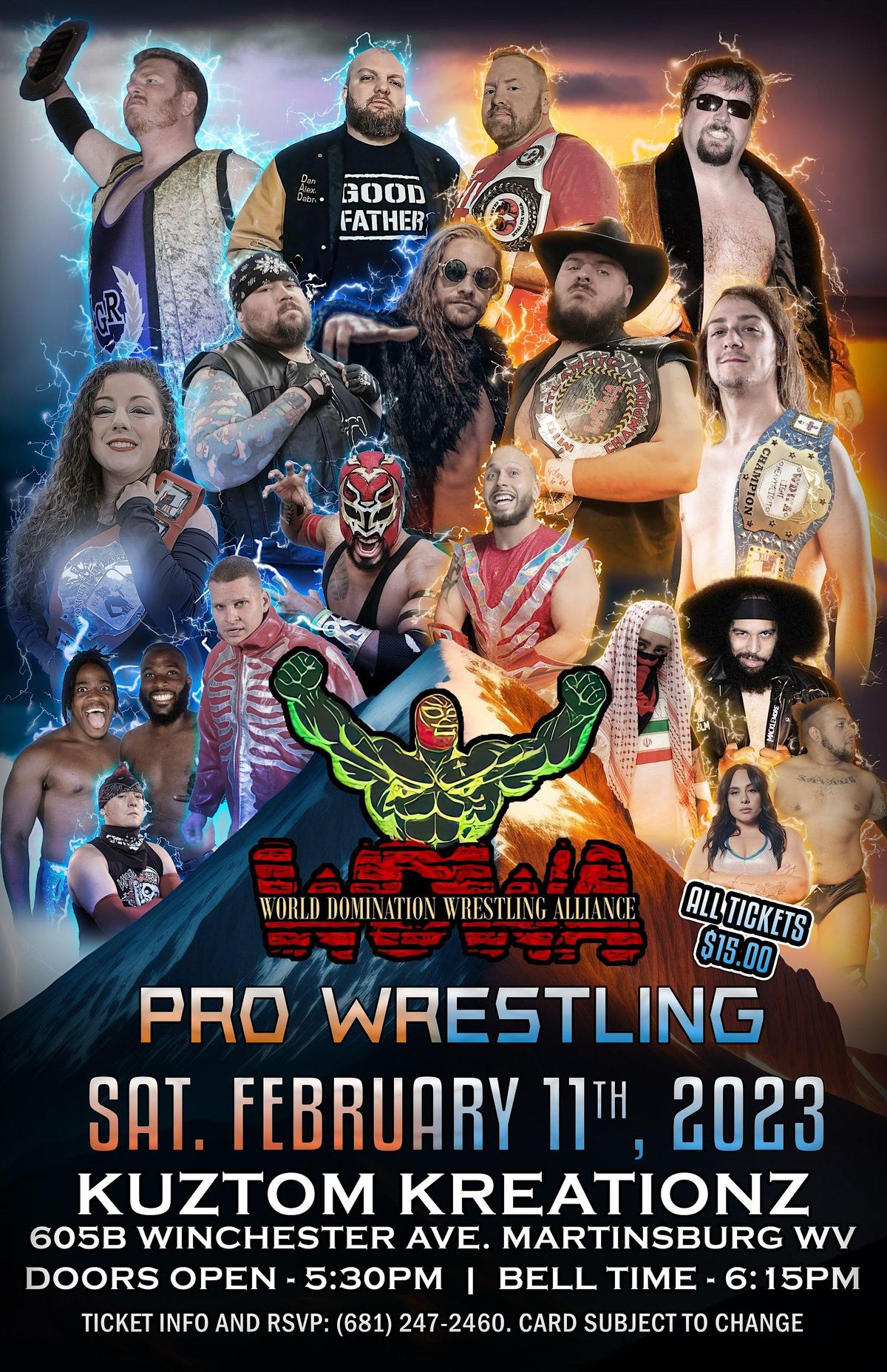 WDWA Pro WRestling Kuztom Kreationz Martinsburg February 11 2023 wdwa-pro-wrestling-kuztom-kreationz-martinsburg-february-11-2023
