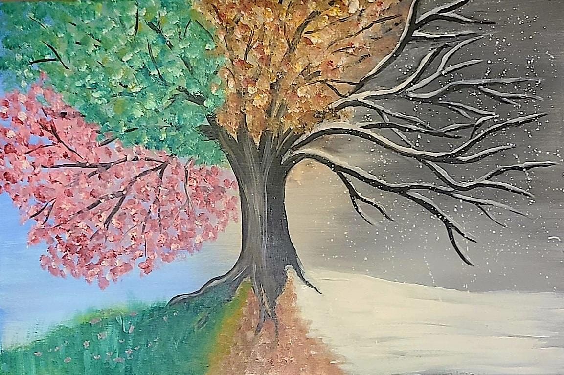 Paint & Sip By Nyree "The Tree of Seasons" Acrylic, McGuire's Irish