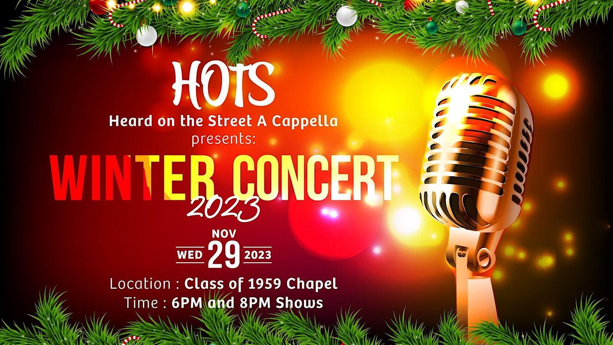 HOTS Winter Concert 2023, The Class of 1959 Chapel, Boston, 29 November