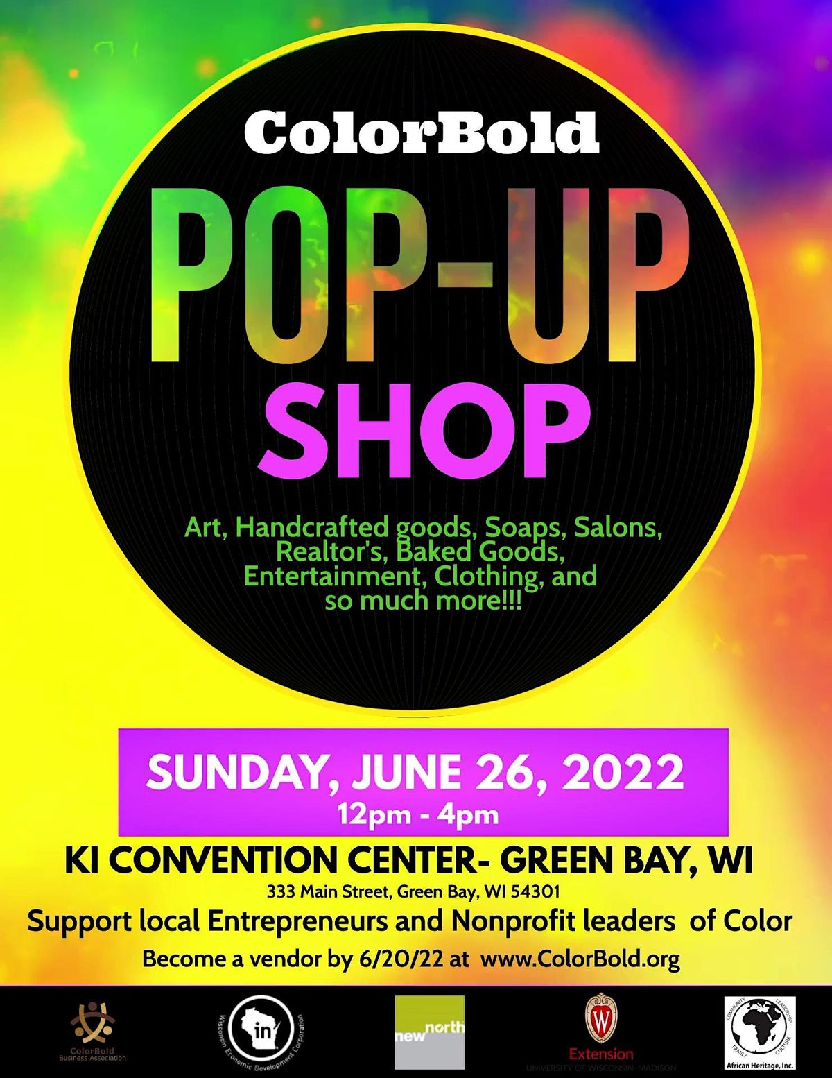 ColorBold 4 Day Pop Up Shop Levitt AMP Green Bay Music Series Leicht colorbold-4-day-pop-up-shop-levitt-amp-green-bay-music-series-leicht