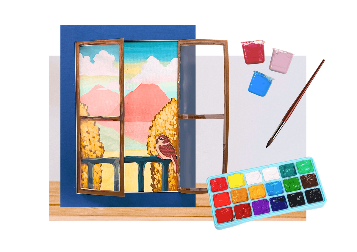 Gouache Painting Windows ( Technique ), STUDIO HAROOBEE MSQ, singapore