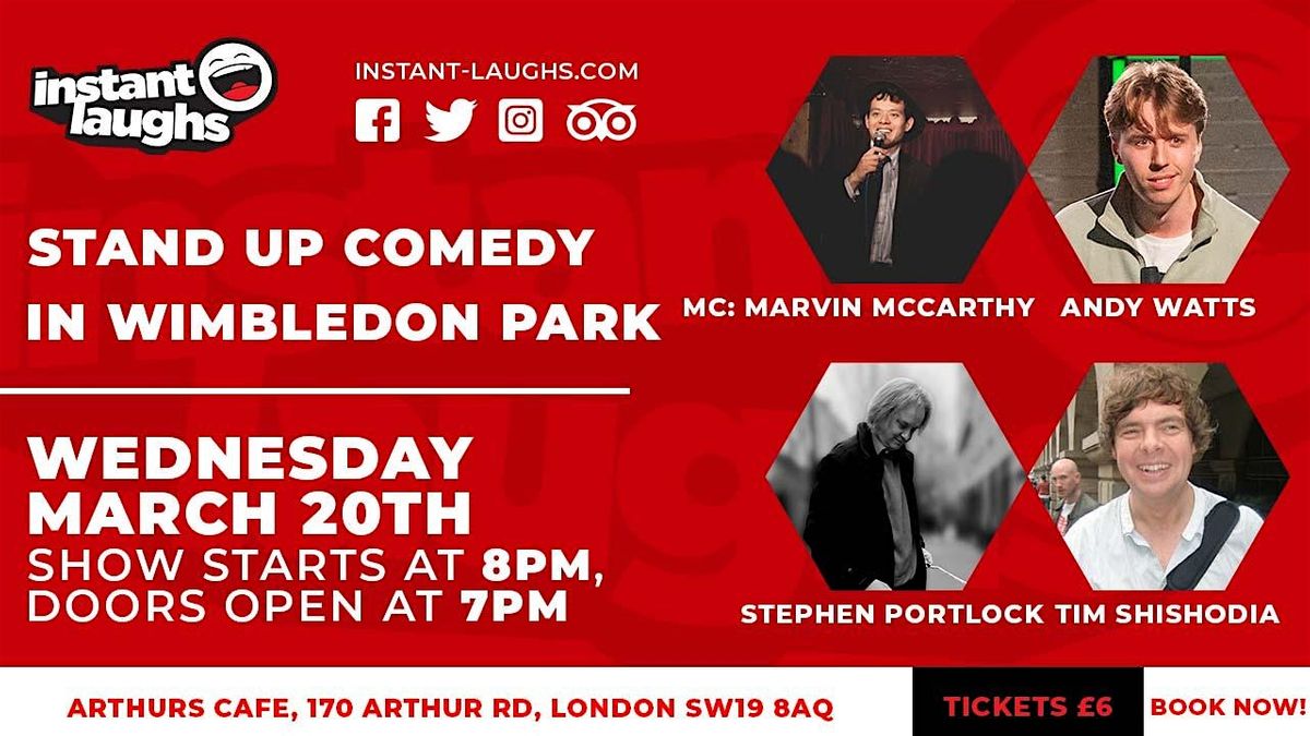 Stand up comedy in Wimbledon park, Arthur's Cafe and Coffee Shop