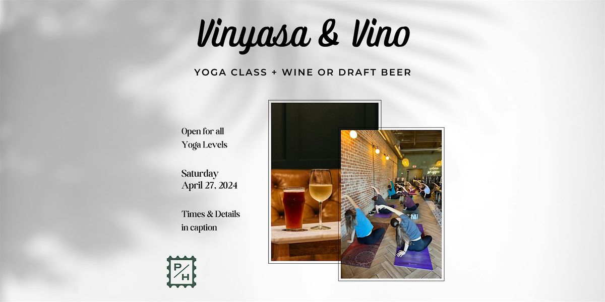 Vinyasa & Vino Yoga & Wine, Posting House, Jacksonville, 27 April