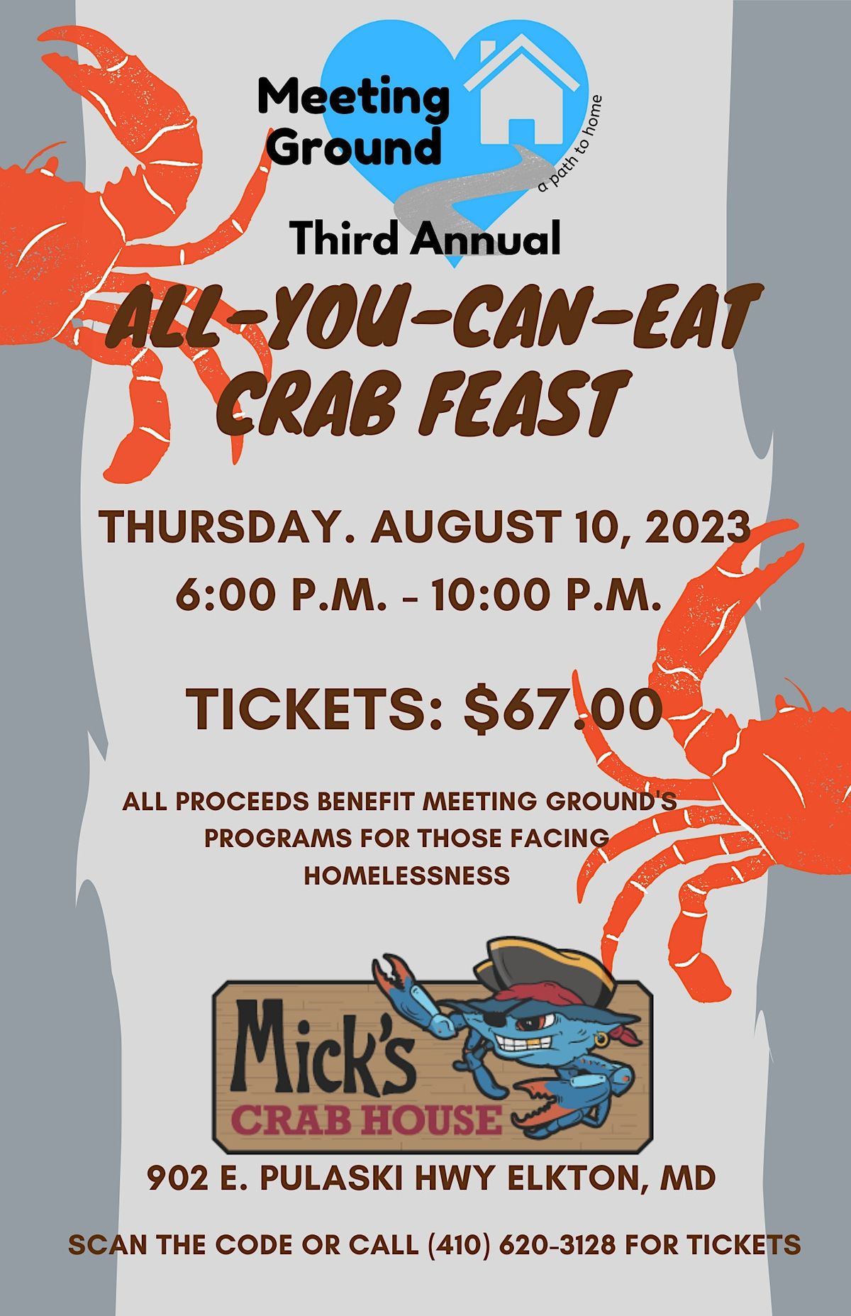 Third Annual Crab Feast, Mick's Crab House, Elkton, 10 August 2023