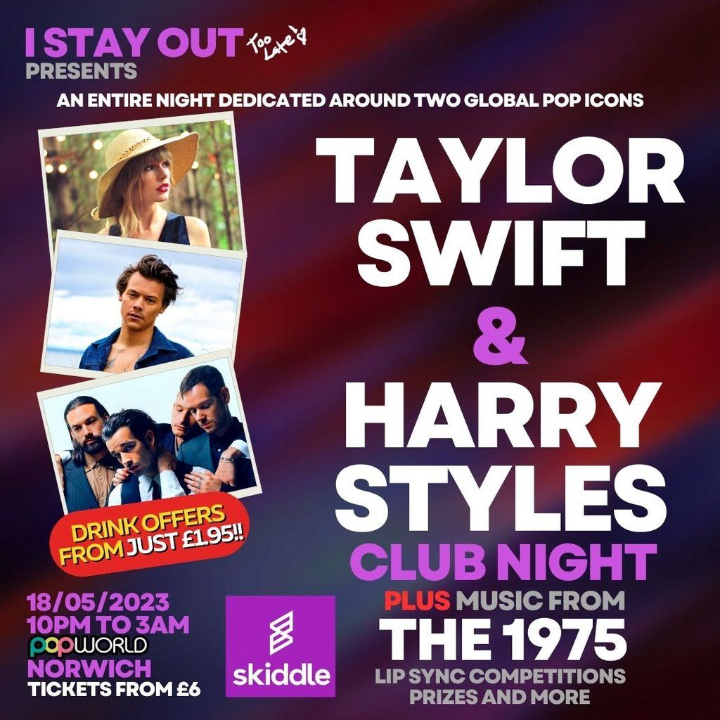 Taylor Swift vs Harry Styles Party Night - Norwich, 18 May | Event in Norwich | AllEvents.in