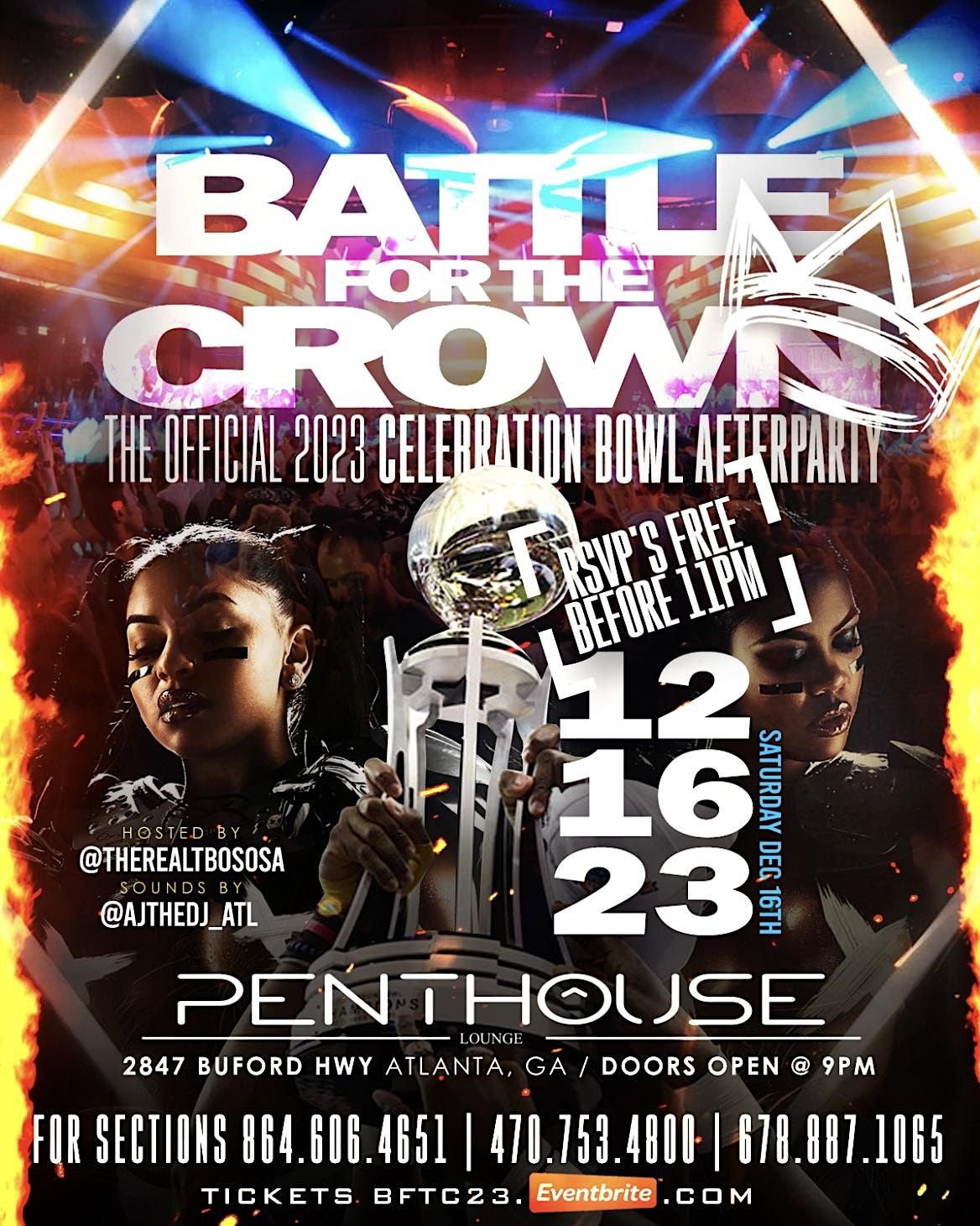 Battle For The Crown The Official 2023 Celebration Bowl Afterparty, Penthouse ATL Restaurant