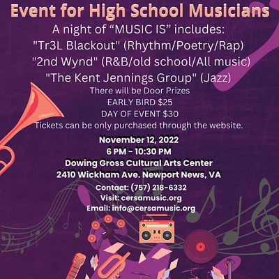 2022 Christmas Event City Center Newport News CERSA Presents "Music Is" Scholarship & Award Event, DowningGross