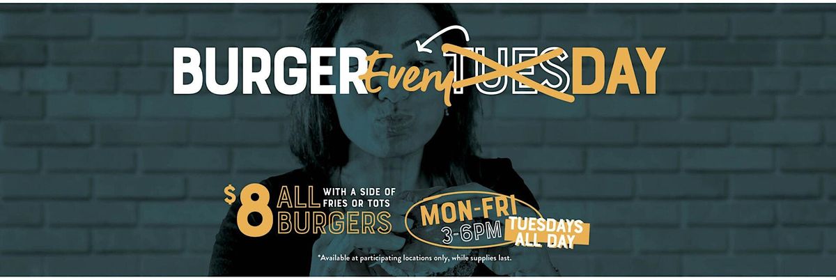 Bar Louie's $8 '1/2 Pound' Burger Special | Event in Friendswood | AllEvents