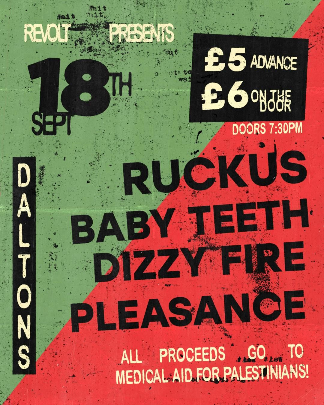 REVOLT Presents: Ruckus + BABYTEETH + Dizzy Fire + Pleasance, 18 September | Event in Brighton | AllEvents