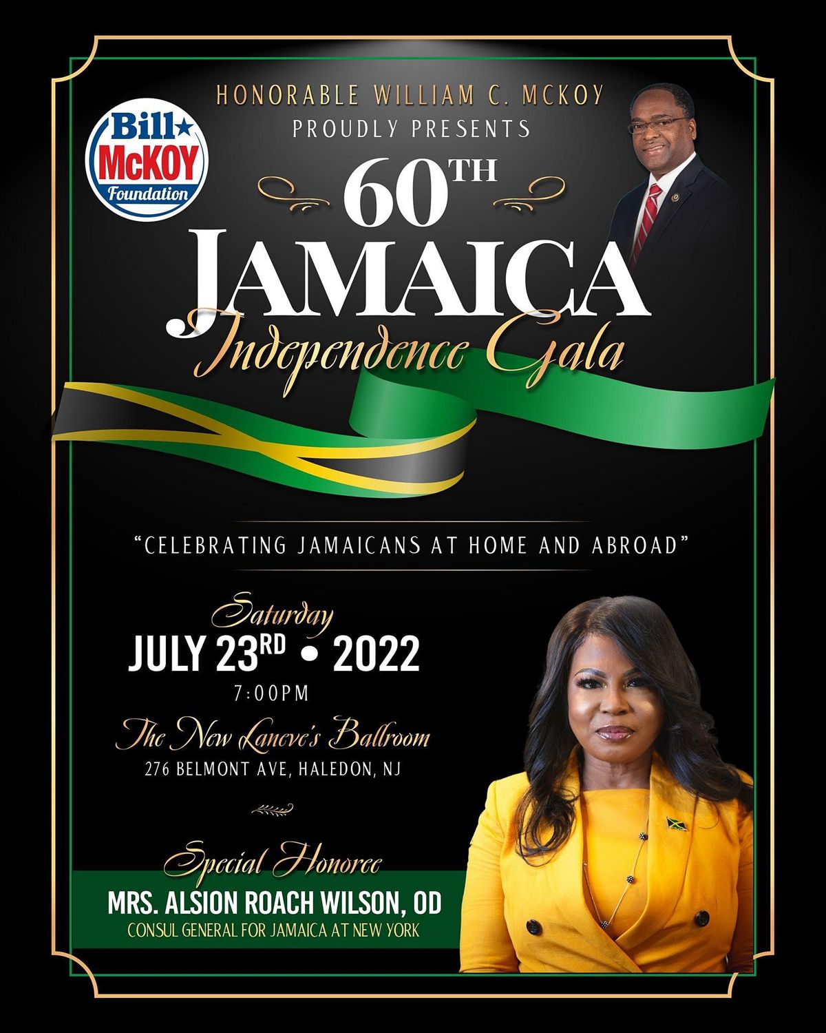 60TH JAMAICA INDEPENDENCE GALA, The "NEW" La Neve's Banquets, Haledon