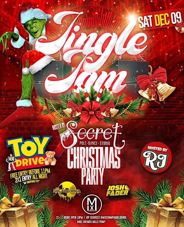 Jingle Jam Toy Drive, Mix Champagne Lounge, Ontario, December 9 to