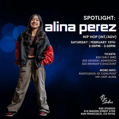 Spotlight: Hip Hop [Int/Adv] with Alina Perez, Rae Studios, San