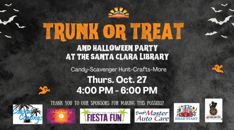 Trunk Or Treat And Halloween Party Washington County Library Santa 